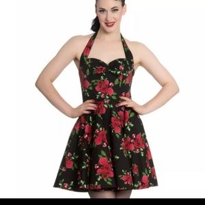HELL BUNNY Rose Pin-up Dress L